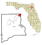 Clay County Florida Incorporated and Unincorporated areas Orange Park Highlighted